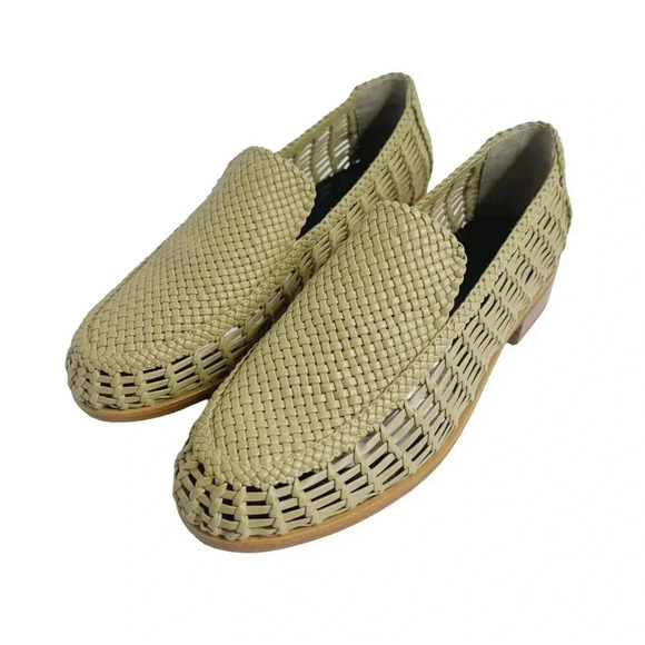 NWOT Rag & Bone Sid Dune Woven Loafer Tan Leather Slip On Women's Size 38.5 - Picture 2 of 8